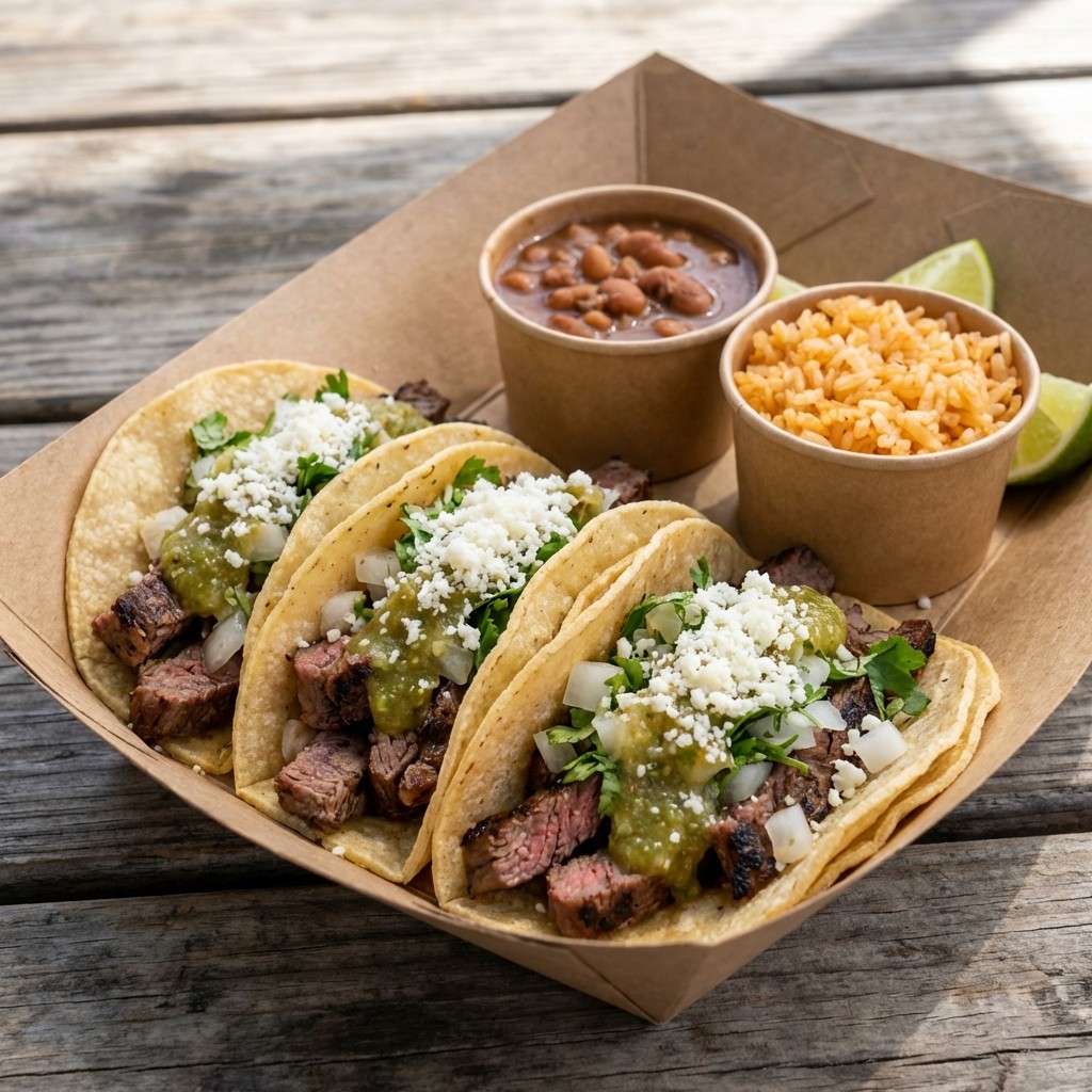 Carne Asada Taco Plate